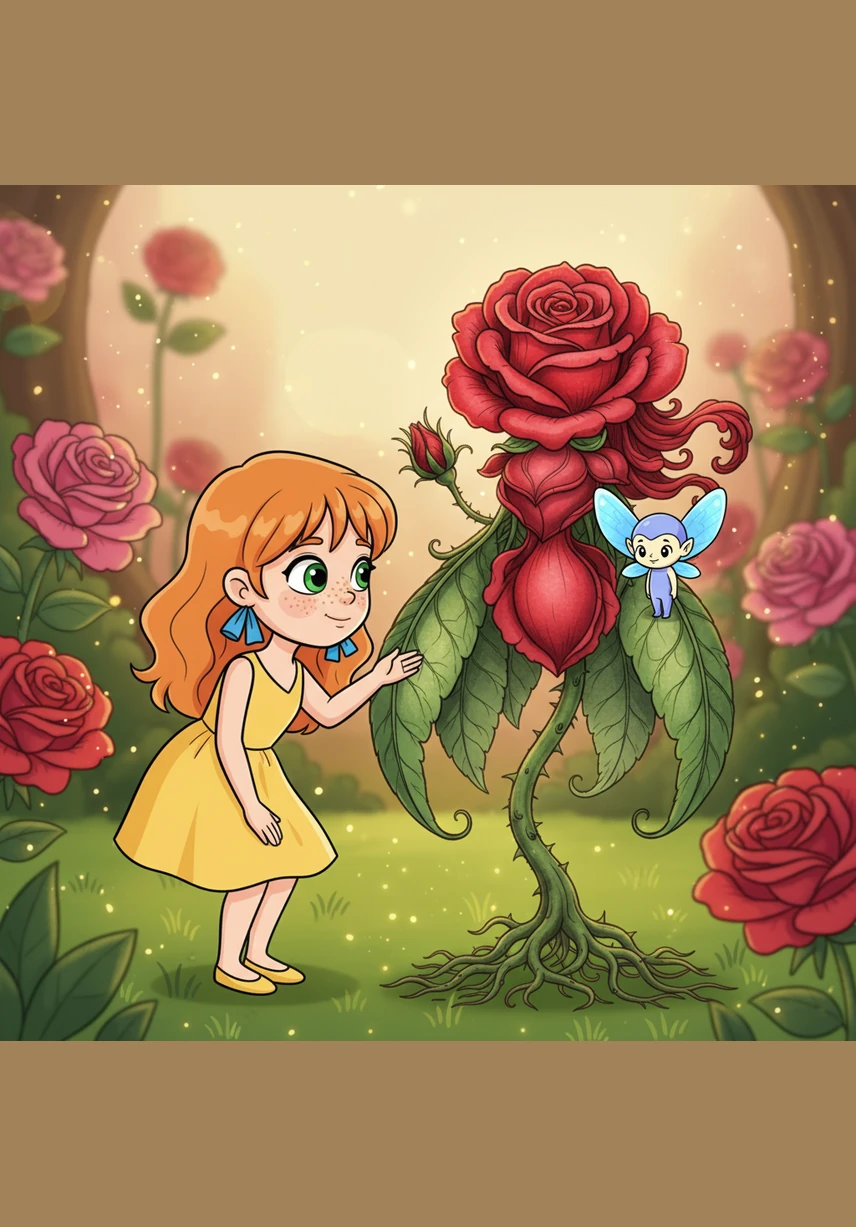 As Lily leaned in to catch its scent, the rose’s petals shimmered and a gentle, melodic voice whispered her name. The flower introduced itself as Rosabel, the last guardian of a secret realm that had been forgotten by the world of humans.