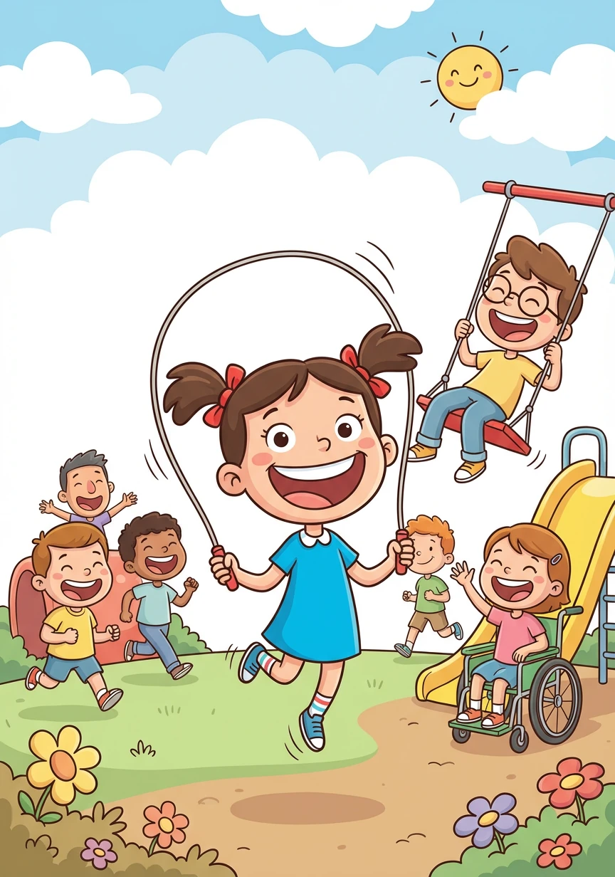 Había una vez un colegio lleno de risas y juegos, donde niños y niñas de todas las formas y tamaños aprendían juntos. Algunos eran altos, otros bajos, pero todos compartían un deseo común: aprender y crecer en armonía.