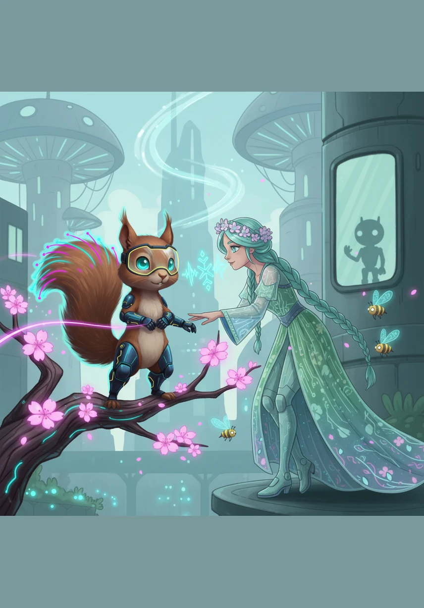 Lady Spring spoke with a voice as soft as a breeze, apologizing for being late because the winter had been so stubborn. Her presence brought a gentle warmth that made the animals feel safe and happy.