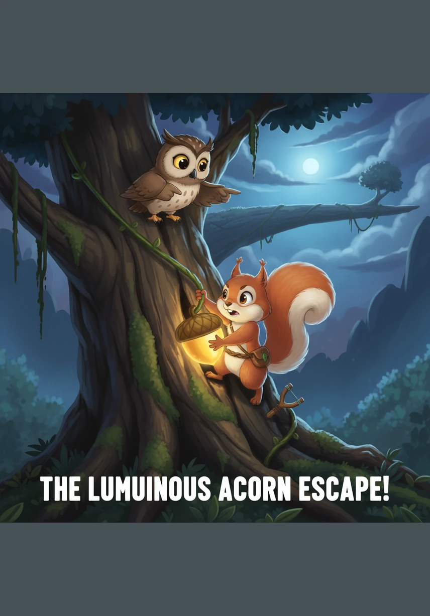 With his tiny heart racing with excitement, Sammy began his grand adventure. He balanced perfectly as he scampered across a mossy log that served as a bridge over a gurgling, crystal-clear stream.