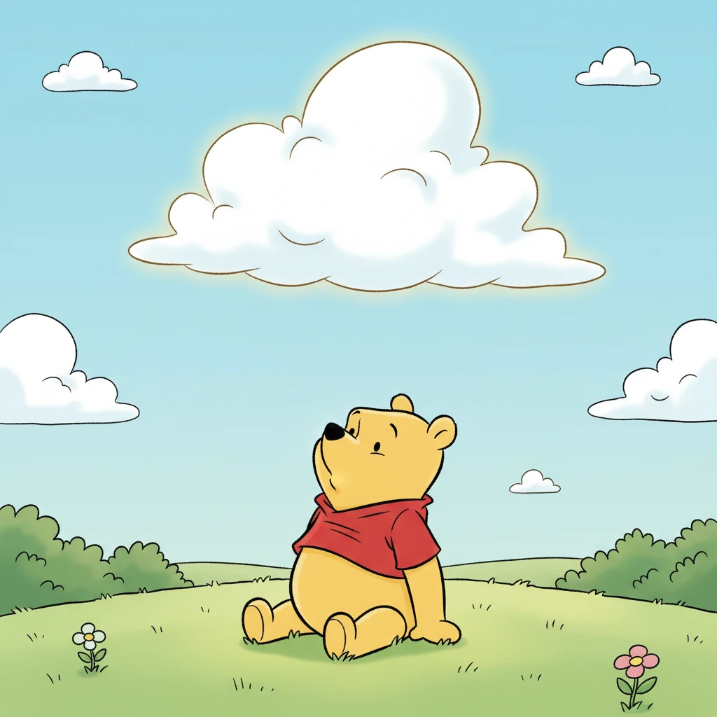 “Waiting,” Barnaby mumbled to himself, “is much harder when one is thinking about it.” So he tried very hard not to think about it. Instead, he watched a fluffy white cloud float lazily across the sky. It looked a little like a giant jar of honey, which made the waiting feel much nicer.