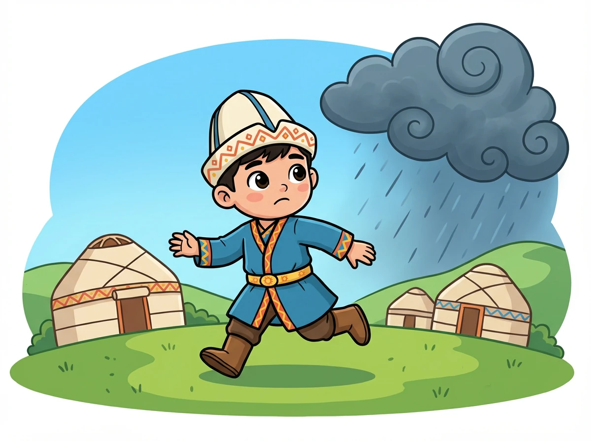 Ерте, ерте, ерте заманда, бір ауылда Батырхан есімді батыр бала өмір сүріпті. Ол өте батыл, ақылды және қайырымды екен. Бір күні ауылға қара бұлт үйіріліп, қауіп төнді.