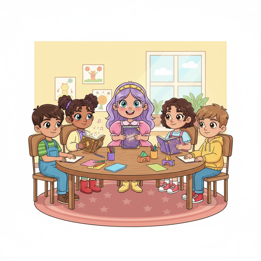 In the coziest and quietest room at school, the psychologist's office, a special lesson was underway. Around a round table sat Teacher Marsiyana and four students: Kamshat and Nazerke, and Daulet and Daryn. The room felt warm and inviting, filled with a sense of calm anticipation.