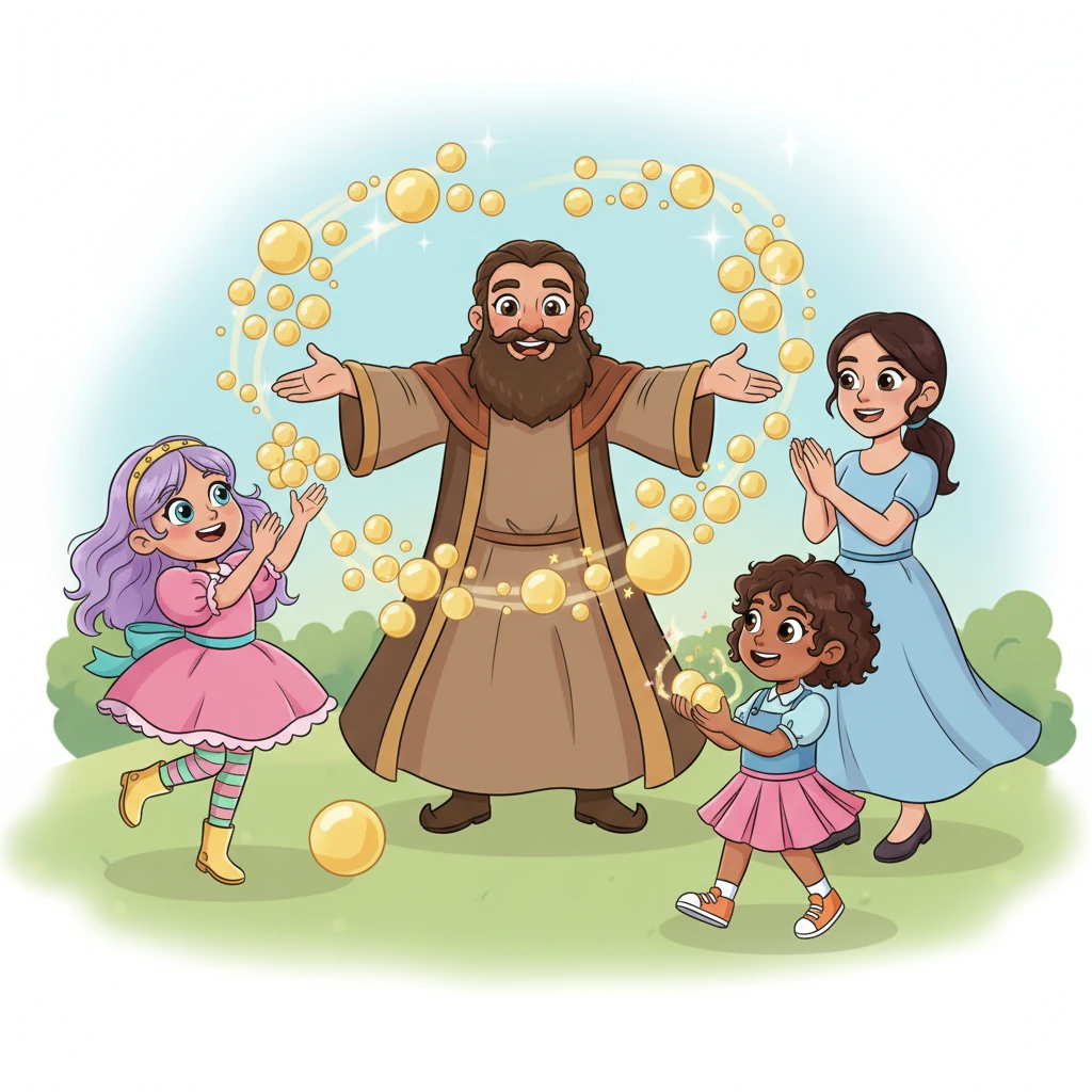 Kuanych shared an important secret with the children: "If you get along with your friends, help each other, and study well, these yellow spheres will multiply! Good memories are the guarantee of a strong mind!" The children and Teacher Marsiyana danced and played with the golden spheres, their spirits soaring.