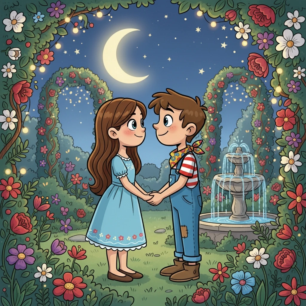 Romeo e Giulietta, rapiti dall'amore, si ritrovano di nascosto in un giardino fiorito. Si scambiano promesse eterne e giurano di amarsi per sempre, ignari delle difficoltà che li aspettano.