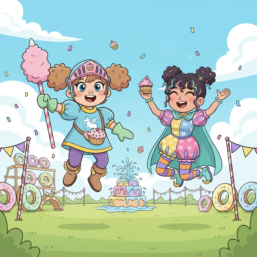 Welcome to the most wonderfully wild tournament ever! Join Nadja and her friends for a day of non-stop giggles, unexpected splashes, and flying cupcakes. This heartwarming and hilarious adventure celebrates friendship, chaos, and the pure joy of embracing the silliest moments together.