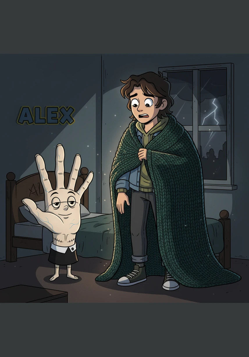 With a terrifying, motherly tenderness, the hand reached out and gently stroked Alex’s hair. It moved with a slow, deliberate grace, tucking a stray strand behind their ear as they slept on, completely unaware of the intruder.