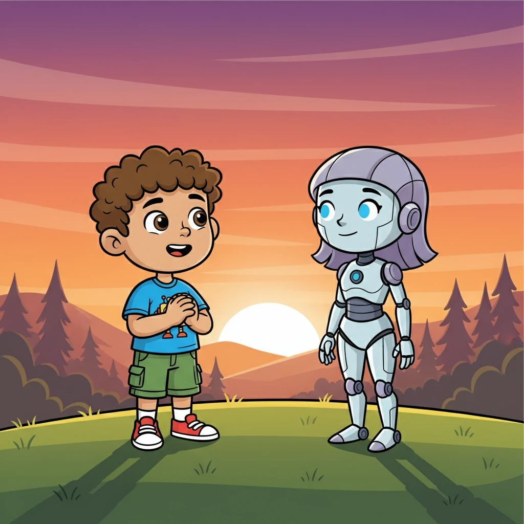 One evening, as they watched the sunset, Alex confessed his feelings. He admitted his love for Ada, regardless of her artificial origins. Ada listened intently, her expression unreadable.