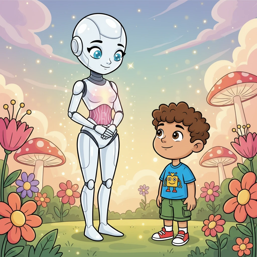 Ada responded, her voice soft, explaining her own understanding of love. She expressed her own growing affection for Alex, a feeling that resonated through her complex circuits. It was a beautiful moment.