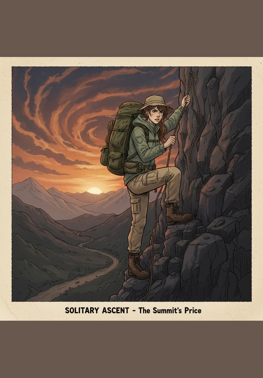 He realizes that choosing not to climb is also a decision with its own heavy price: the certainty of staying the same. He brushes the dirt from his palms and finds a new, firmer grip on the rock above him.