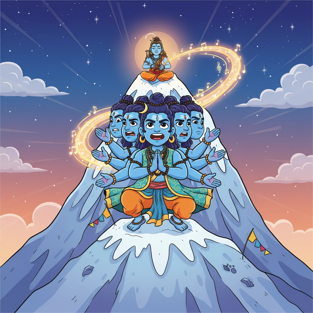 The Song of Surrender: Ravana and Mount Kailash - mythology