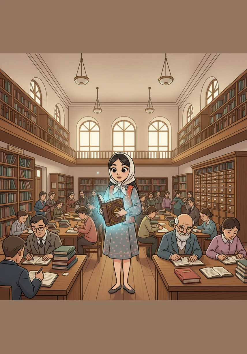 Уақыт кітабы Айдананы Кеңестік кезеңге алып келді, мұнда еліміздің түкпір-түкпірінде зәулім кітапханалар ашылып, кітап ісі жаңа қарқын алды. Кітапханашылар әрбір кітапты арнайы карточкаларға тіркеп, оқырмандар үшін үлкен каталогтар жүйесін қалыптастырды.