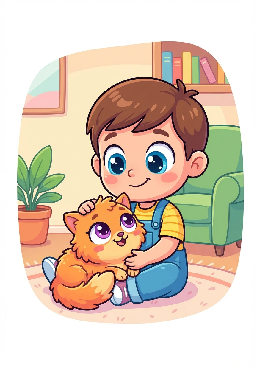 Tommy fa le coccole a Sofia. Le accarezza dolcemente la testolina e le fa un sorriso. Sofia lo guarda con i suoi grandi occhi.