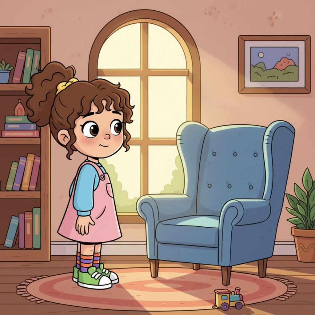 Sarah looked back at the empty chair near the window, a tiny, soft smile appearing on her face. She knew that some precious memories stay forever in a loving family and a cozy home, like a warm, secret glow.