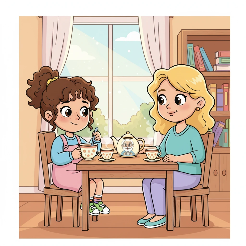 "Grandfather loved his tea, didn't he?" Sarah asked softly, stirring her cup. Her mother smiled, a loving look in her eyes. "He certainly did, my dear. He's always with us, in our hearts and our stories."