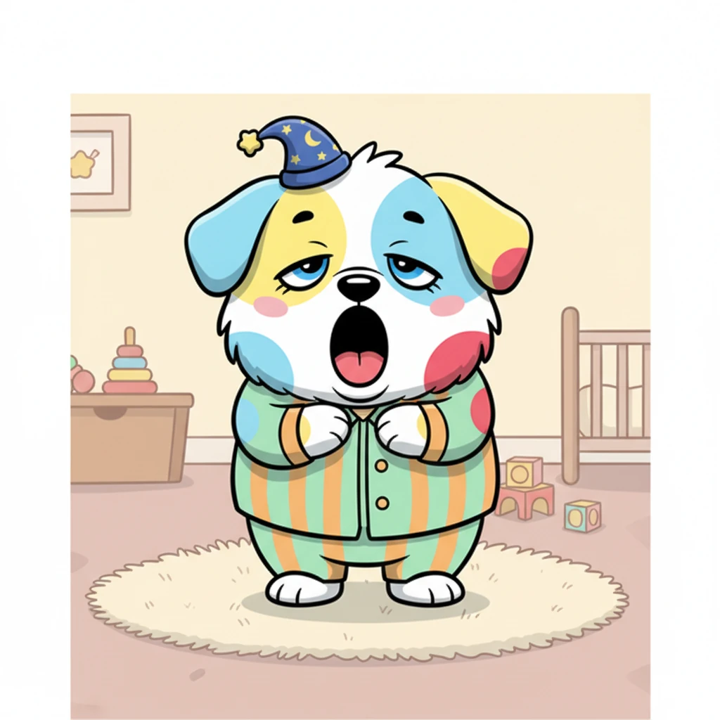 After one last mighty pounce, Pippin let out a big, dramatic yawn that stretched his whole face. His tiny tongue curled, and his eyelids started to droop just a little. The exciting day was finally starting to catch up to him.