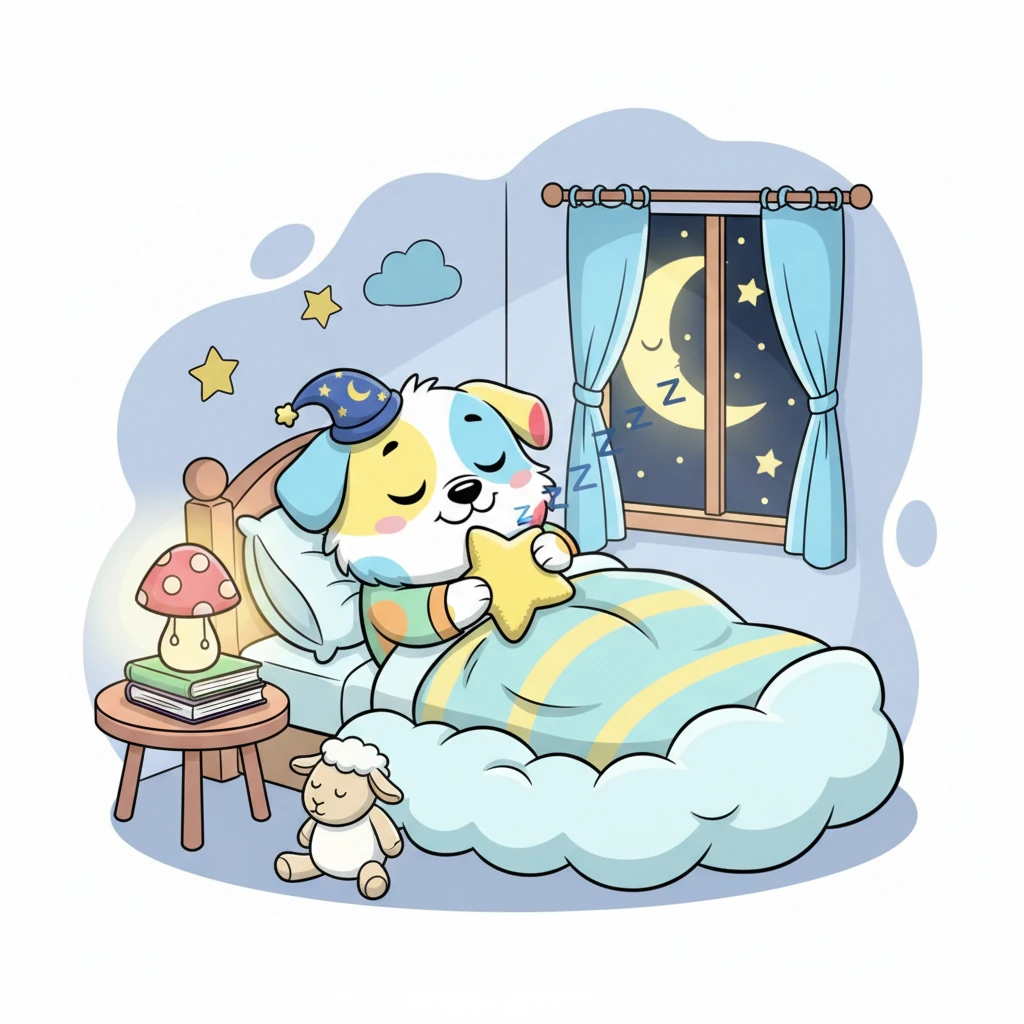 Pippin's eyes slowly closed, his breathing becoming soft and even. A tiny smile played on his muzzle as he drifted off to dreamland. The quiet room filled with the gentle rhythm of his sleepy snores.