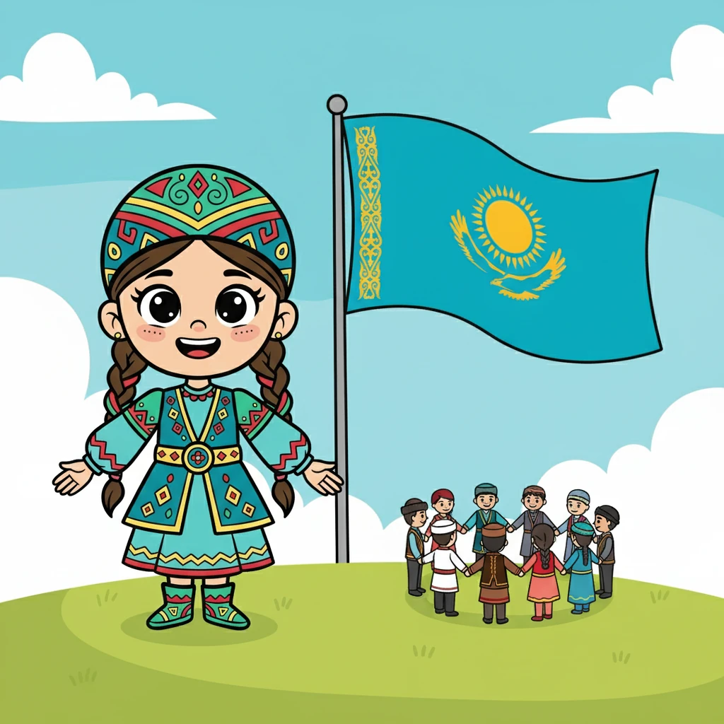 1991 жылы Қазақстан тәуелсіздік алған кезде, суретте тәуелсіздік символы – ту, күн және қыран бейнеленген. Айгүл тәуелсіздік алғаннан кейін көптеген этномәдени бірлестіктер құрылғанын айтады, олардың мақсаты бірлік пен мәдениетті сақтау болды.