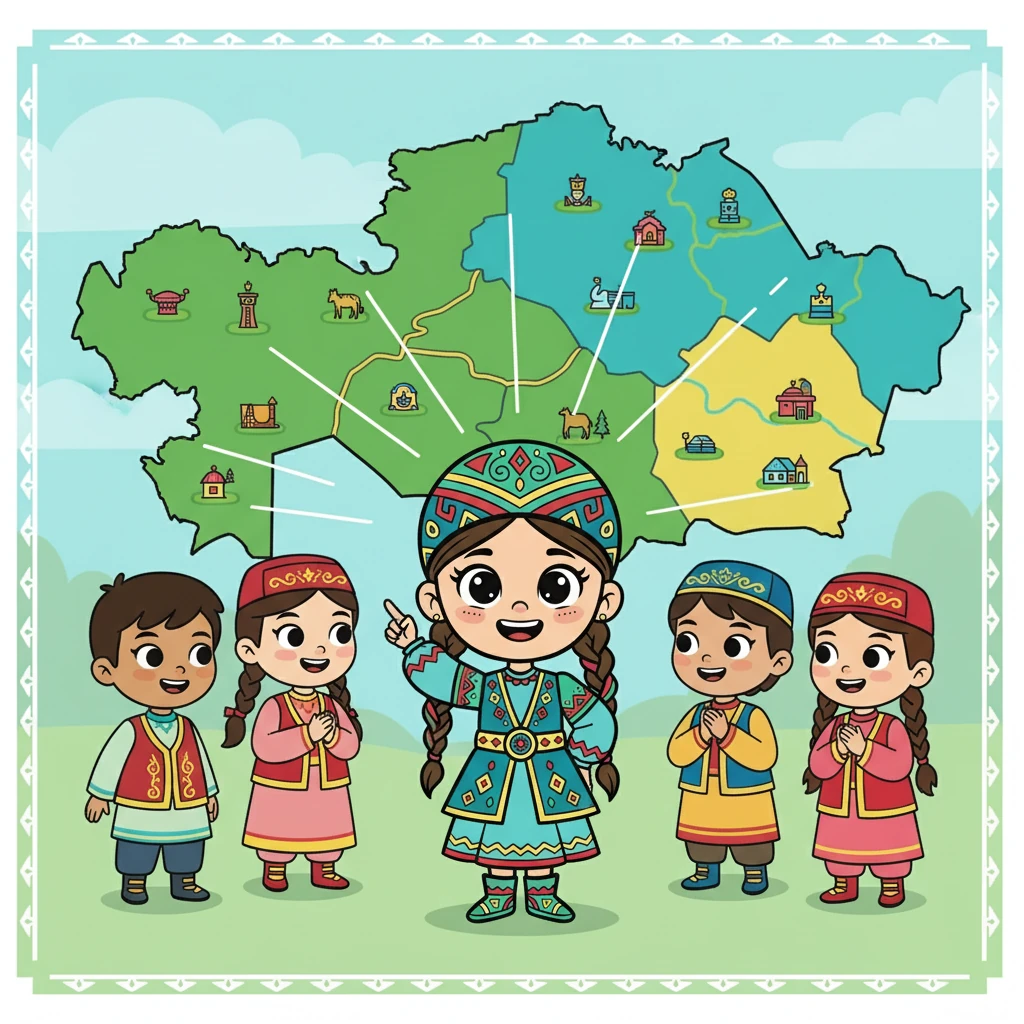 Айгүл болашақ ұрпақтың өкілі ретінде, ұлттық мәдени автономиялардың жұмысын жалғастыруға міндетті екенін айтады. Суретте Айгүл және оның достары Қазақстан картасының алдында тұр.