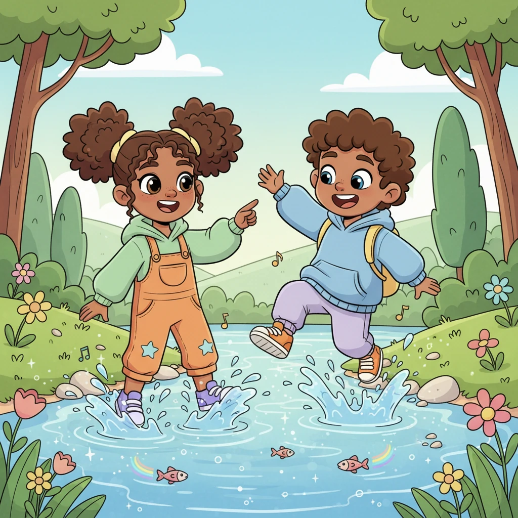 Glimmer led Pip to the 'Laughing River,' a stream of sparkling, bubbly water that tickled their toes with joyful giggles. They splashed and played, watching schools of tiny, iridescent fish swim by, each one trailing a tiny rainbow. There were no rules here, just pure, unadulterated fun.