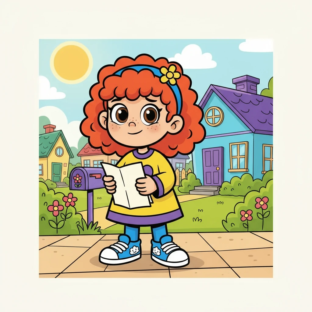 Lia, então, lembrou-se do que sua avó sempre dizia: 'Pedir desculpas é um ato de coragem'. Ela respirou fundo e decidiu ir até a casa de Sofia, levando um desenho que fez para a amiga.