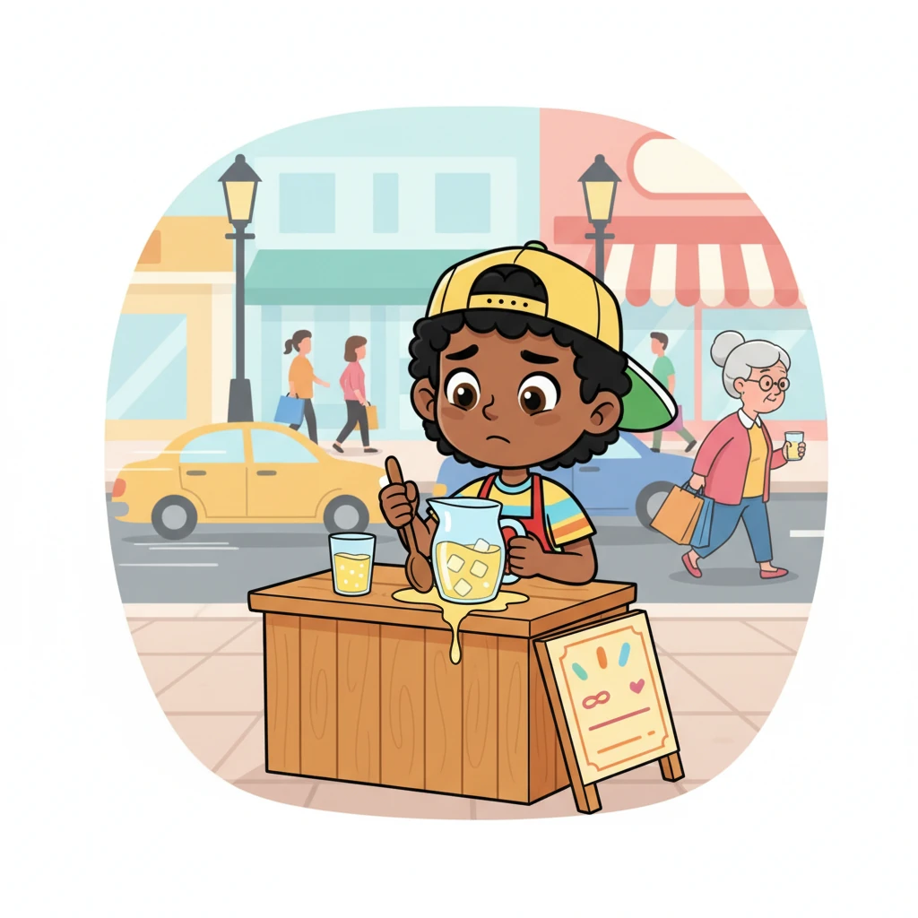 Daren waited, his heart full of hope, as cars zoomed by and shoppers hurried past. A few kind folks bought lemonade, but the roaring engines of his club members were nowhere to be heard. His smile started to falter as the ice in his pitcher slowly melted.