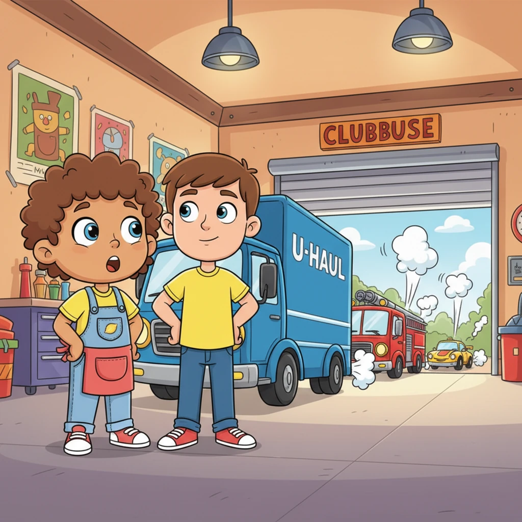 Chatterbox looked up, surprised, saying, "I didn't know." U-Haul nodded firmly, adding, "We're a team." Suddenly, the clubhouse erupted with renewed energy as engines roared to life, ready to roll out and support their friend.