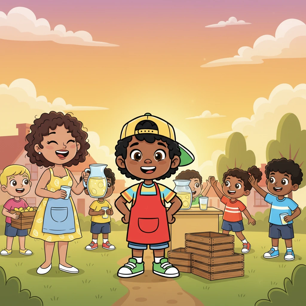 As the sun dipped low, painting the sky with warm colors, Daren looked around at his friends, the happy children, and the empty lemon crates. That day, they had done more than just sell lemonade; they had shown what it truly means to care. Daren knew, without a doubt, they were stronger together.