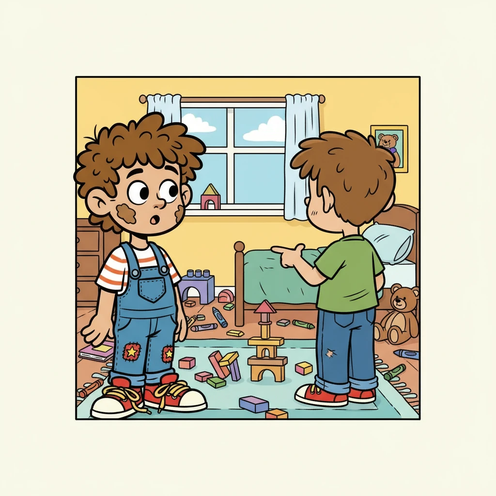 Leo's heart skipped a beat. He braced himself, ready to confess, but Ben continued, oblivious, saying he couldn't remember what had caused it. It was just a small bump, long forgotten. Leo felt a wave of relief mixed with disbelief.