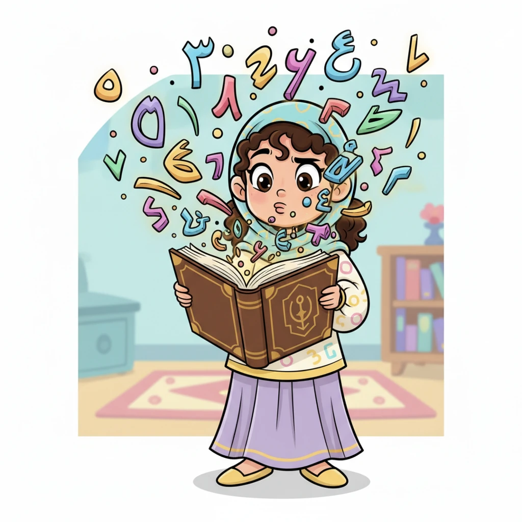 نور، طالبة ذكية ولكنها كانت تجد صعوبة في فهم قواعد اللغة العربية المعقدة، خاصةً الفعل المبني للمعلوم والمبني للمجهول. كانت تحدق في كتابها الضخم بحيرة، وقد بدا لها وكأن الكلمات تتراقص وتتداخل بشكل غامض على الصفحة المفتوحة.