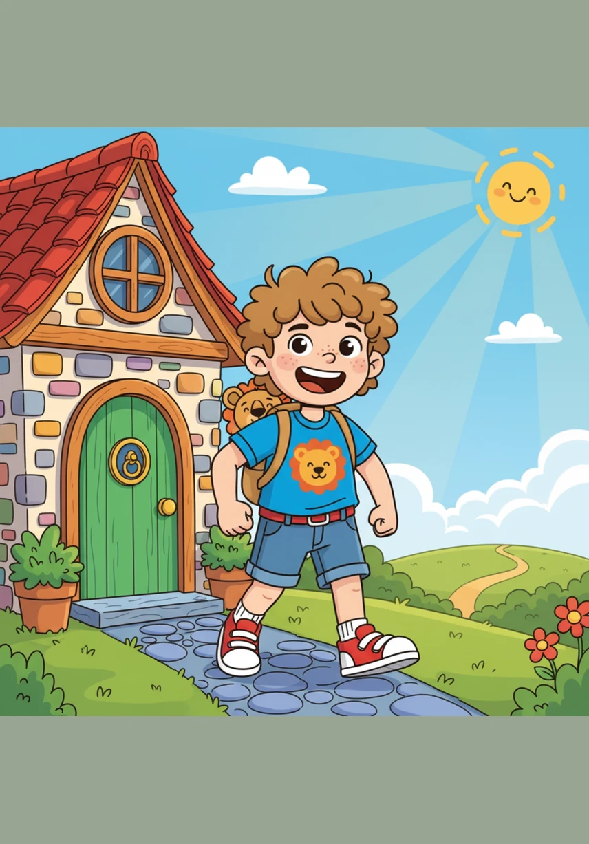 Leo steps outside into the crisp morning air, hearing the birds sing in the tall oak trees. He feels the sturdy ground beneath his feet and says to the wind, I am strong and I am steady.