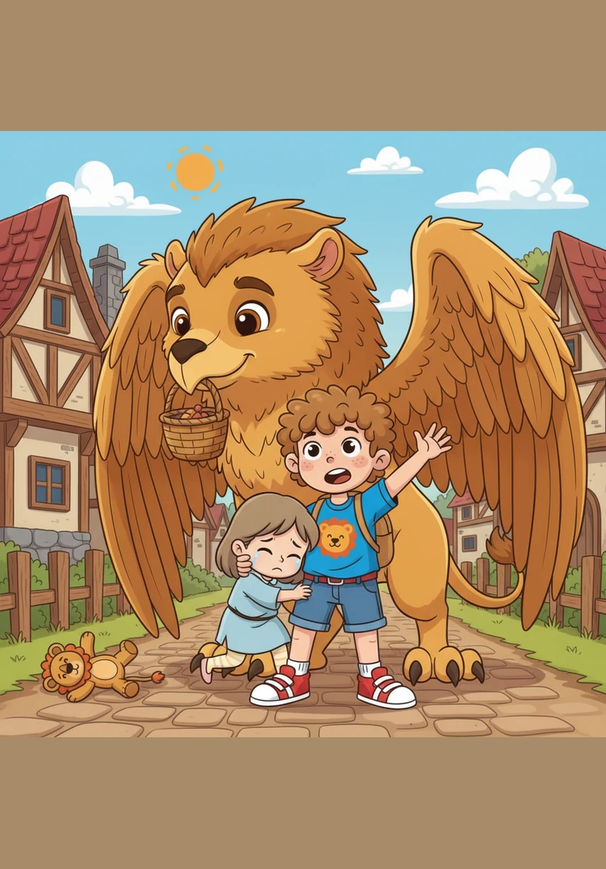 A big, friendly dog barks loudly nearby, making Leo jump for just a second. He holds his father's hand, feels his heart slow down, and says, I am safe and I am protected.