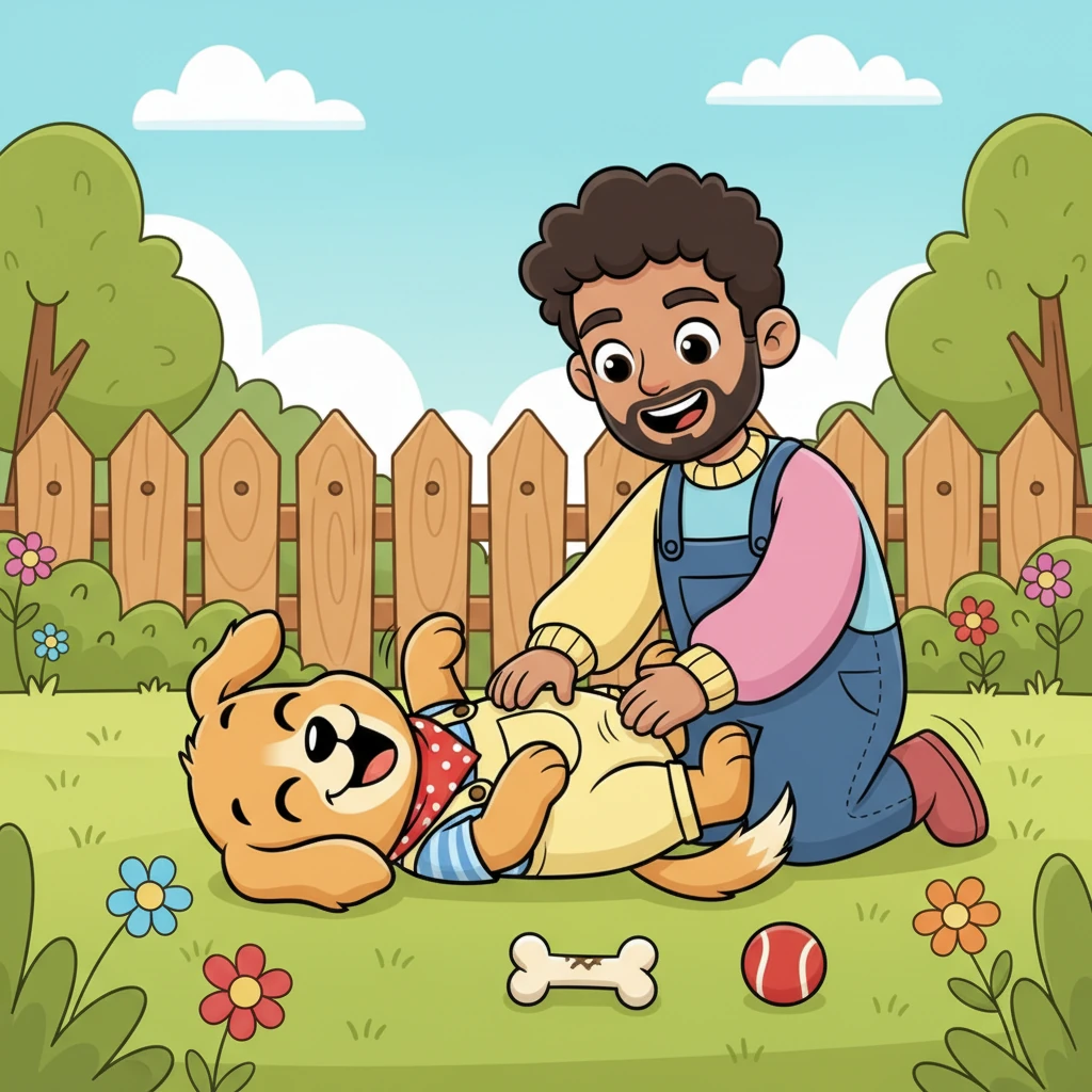 Days turned into weeks, and Buddy grew from a tiny ball of fluff into a boisterous, happy dog. Leo and Buddy shared countless games of fetch in the garden, and Buddy loved nothing more than snuggling up close for belly rubs. Their bond grew stronger with every shared laugh and quiet moment.