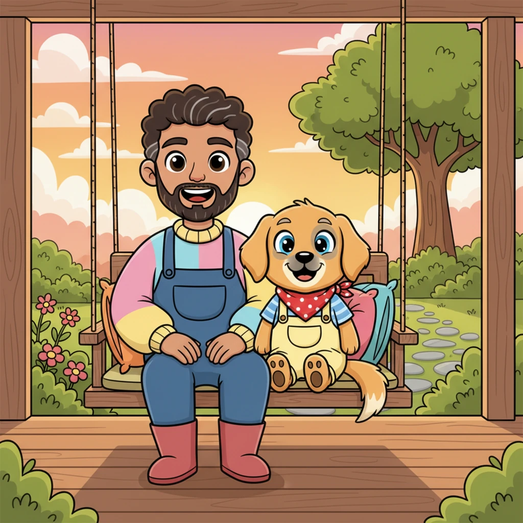 Years passed, and though Leo's hair had a few more silver streaks and Buddy's snout was a little grayer, their love remained as vibrant as ever. They often sat together on the porch swing, watching the world go by, two best friends who had found a lifetime of joy in each other's company.