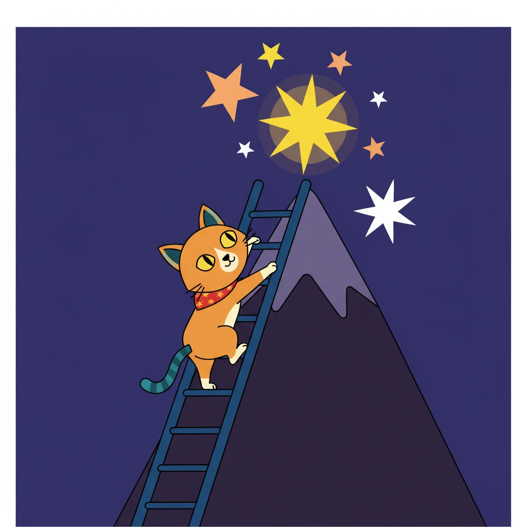 With a determined glint in her eyes, Luna decided. She would find that brightest star tonight. She imagined its warmth and sparkle, a treasure waiting to be discovered. Her adventure was about to begin.