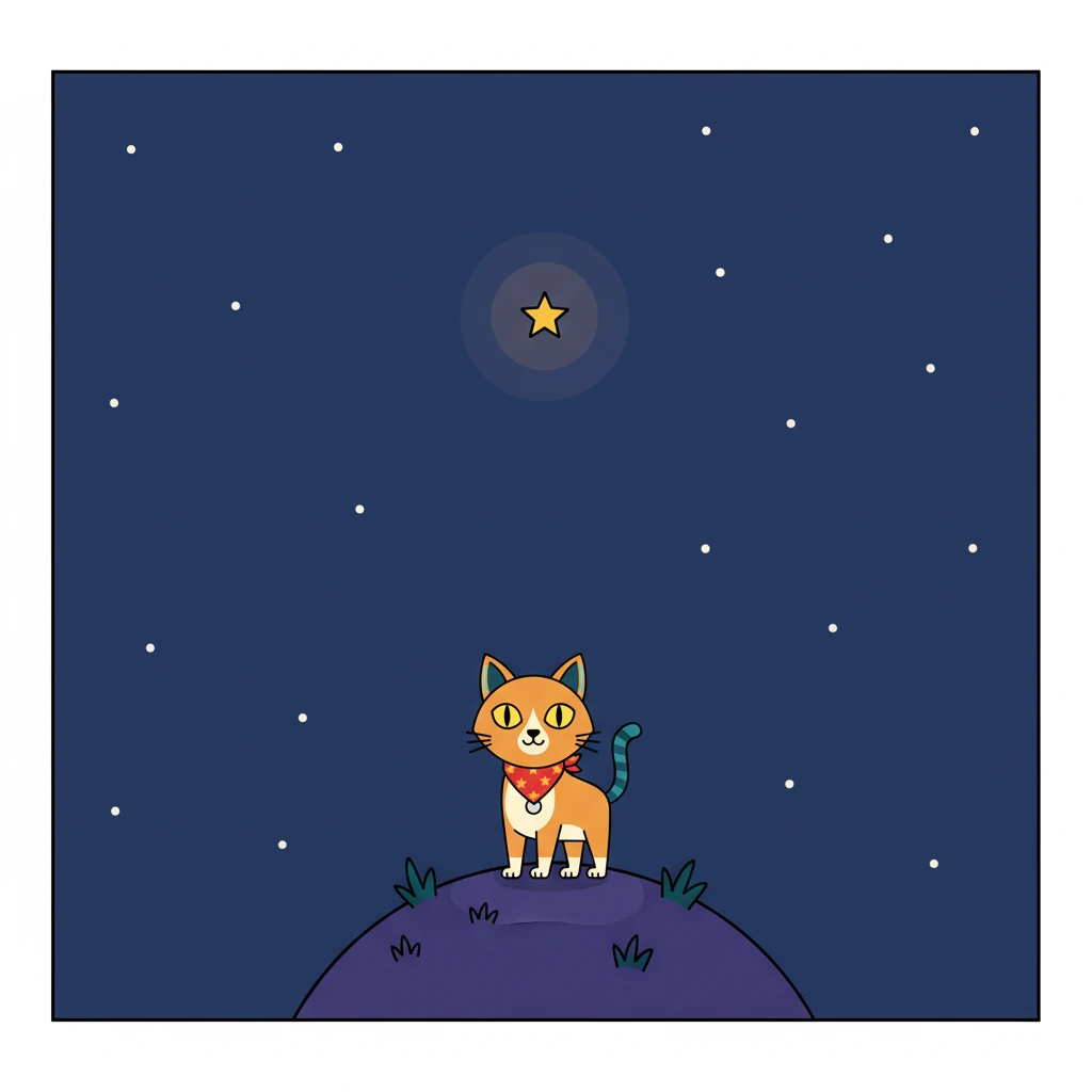 They climbed a small, rounded hill, hoping to get closer to the stars. The sky still looked vast and distant, the bright star a tiny pinprick of light. Luna felt a pang of disappointment; the star seemed so far away.