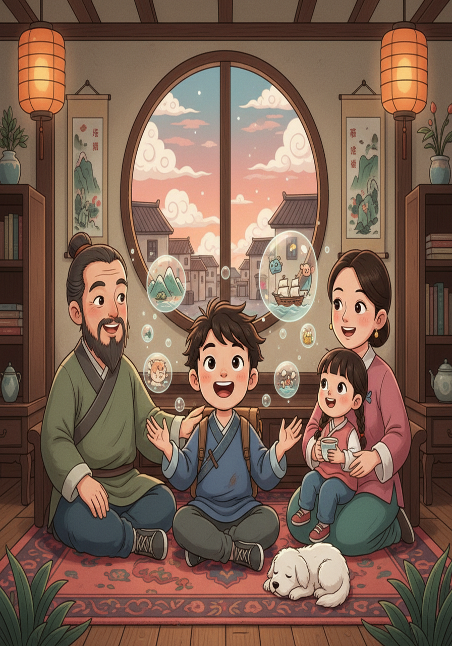 奥利弗终于回到了家，他将冒险经历分享给家人，也更加珍惜与家人的时光。他知道，无论走到哪里，爱和友谊都是他最坚实的后盾。