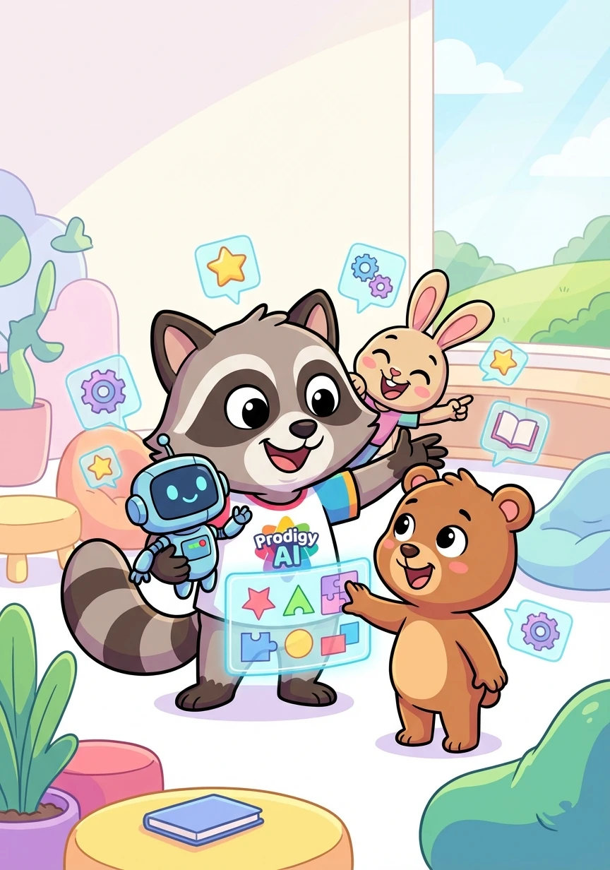 Rafa se torna um mestre no Prodigy AI, ajudando outros amigos a superar desafios e a descobrir o prazer de aprender. Ele se sente orgulhoso de suas conquistas.