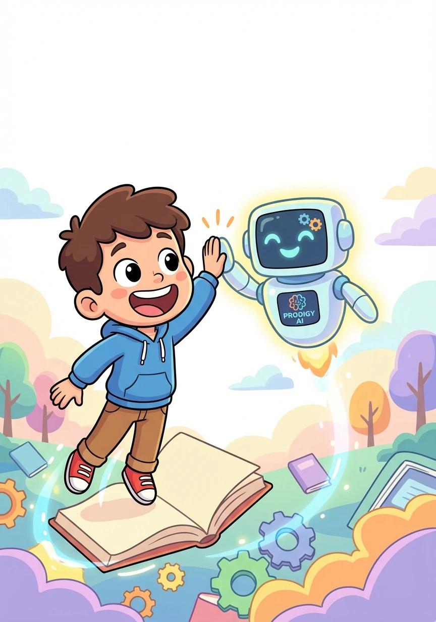 Rafa percebe que o aprendizado pode ser uma aventura emocionante e que o Prodigy AI é seu aliado perfeito para alcançar seus objetivos e se tornar um gênio do futuro.