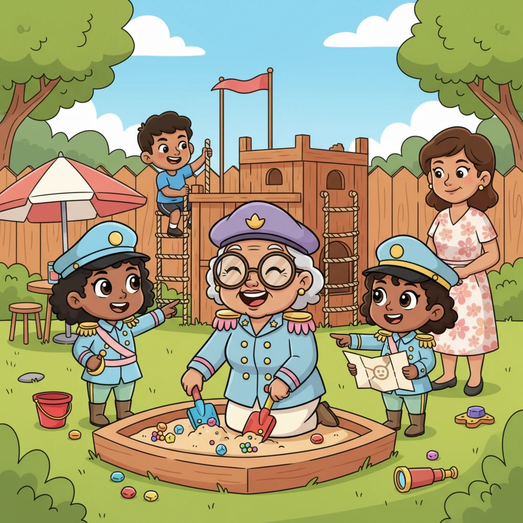 At Uncle David’s bustling home, Nana joined her spirited twin cousins, Jenevicia and Jade, and their older step-brother, Daryl. Together, they transformed the backyard into a treasure island, searching for hidden gems and sharing secrets. Aunt Anita watched over their playful chaos with a gentle smile.