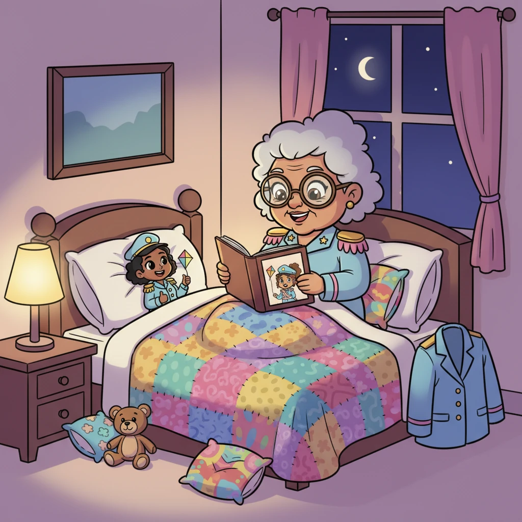 As evening fell, Nana snuggled in bed, looking at photos of her wonderful, unique family. Every person, every relationship, was a special thread in the vibrant tapestry of her life. Nana smiled, knowing that even with all its twists and turns, her big, loving family was truly the best adventure of all.