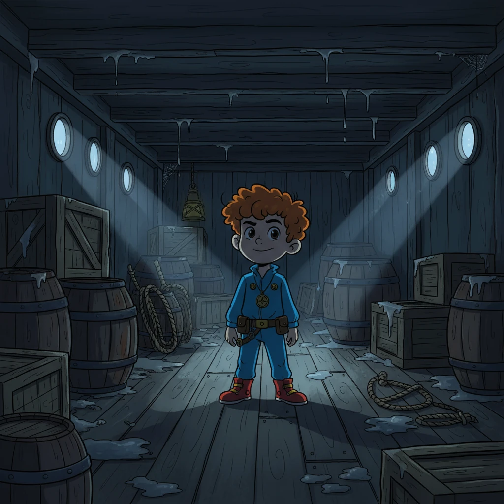 Sem lugar nas cabines, eles desceram para o porão escuro e úmido do navio. A escuridão engoliu-os, mas a determinação de Jan não se abalou. Ele respirou fundo, pronto para enfrentar o que o futuro lhes reservava, mesmo nas condições mais difíceis.