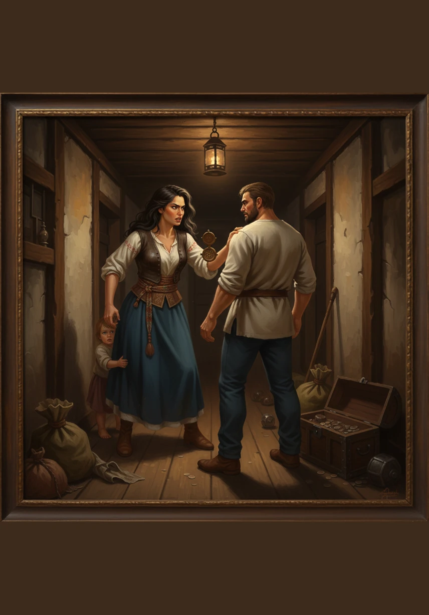 With a final, sharp remark and an indignant roll of her eyes, Nadia brushes past him to disappear into the bathroom. Noah stands alone in the hallway for a moment, his smirk fading into a thoughtful expression as he stares at the closed door.