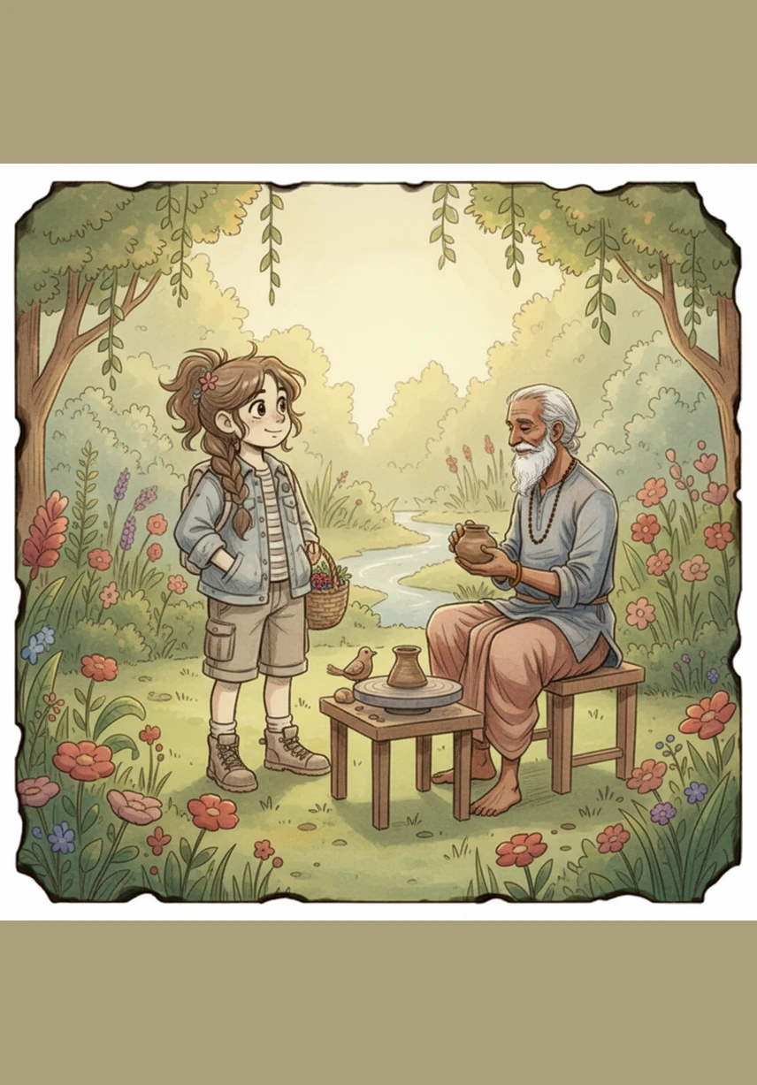 सुबह की पहली किरण के साथ मीरा अपने बगीचे में खड़ी होकर कैमरे को मुस्कुराते हुए नमस्ते कहती है। चारों ओर खिले रंग-बिरंगे फूल और चहचहाते पक्षी उसके पहले व्लॉग की शुरुआत को और भी सुंदर बना देते हैं।