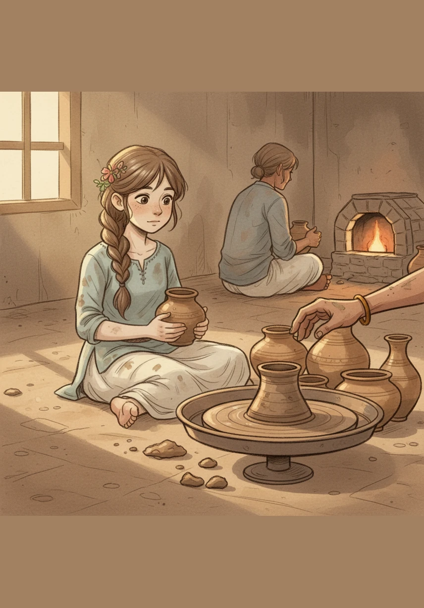 गाँव के पास बहती नदी के किनारे मीरा शांति के कुछ पल बिताती है। पानी की लहरों की आवाज़ और पेड़ों की सरसराहट उसके व्लॉग में एक जादुई शांति और प्राकृतिक सुंदरता भर देती है।