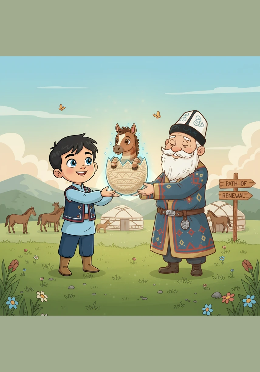 Природа мгновенно откликнулась на победу света: бескрайняя степь покрылась изумрудным ковром из молодой травы, а алые тюльпаны раскрыли свои нежные лепестки. Птицы возвращались из теплых краев, наполняя мир звонкими песнями о том, что жизнь снова победила зимний сон.