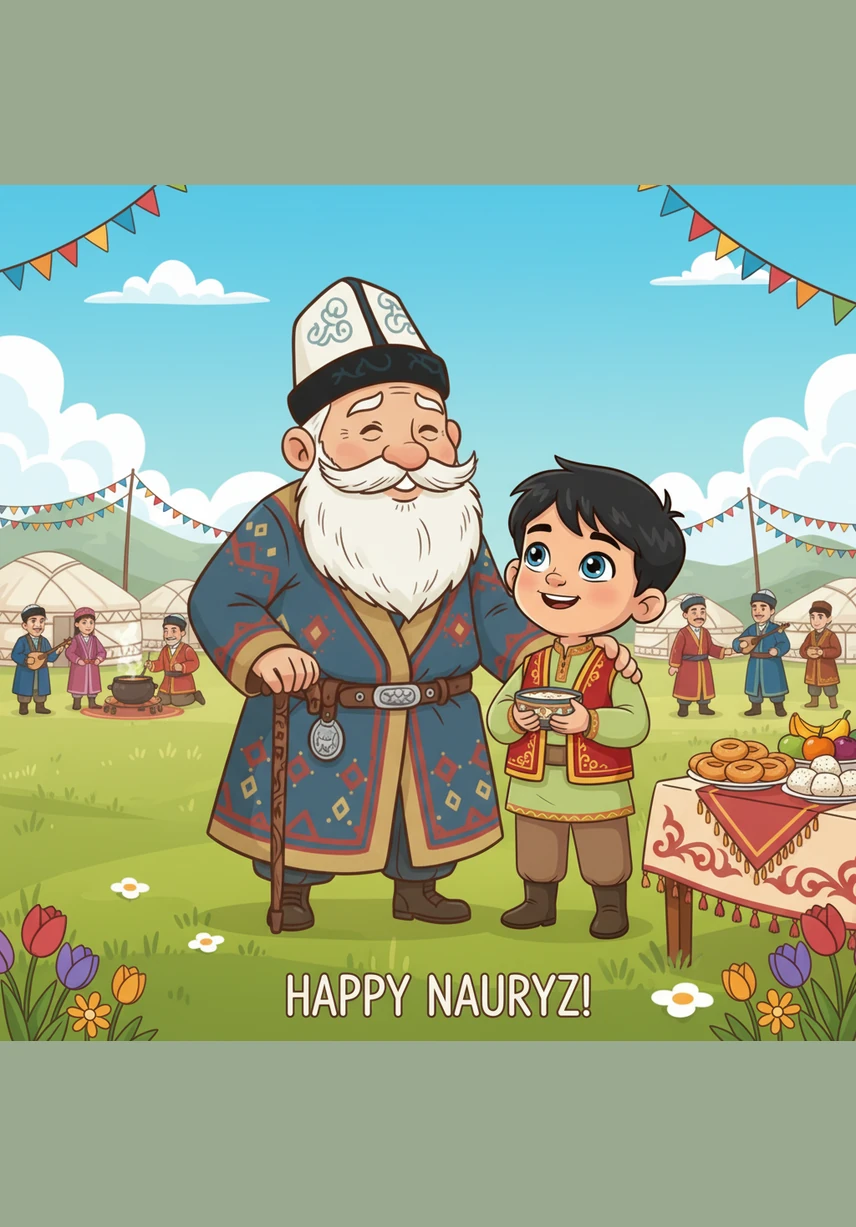 Дедушка рассказал, что в старину люди готовились к Наурызу очень старательно, очищая свои дома и арыки от зимнего мусора и пыли. Они верили, что обновление природы должно начинаться с чистоты в делах и помыслах, поэтому вместе сажали молодые деревья у своих порогов.