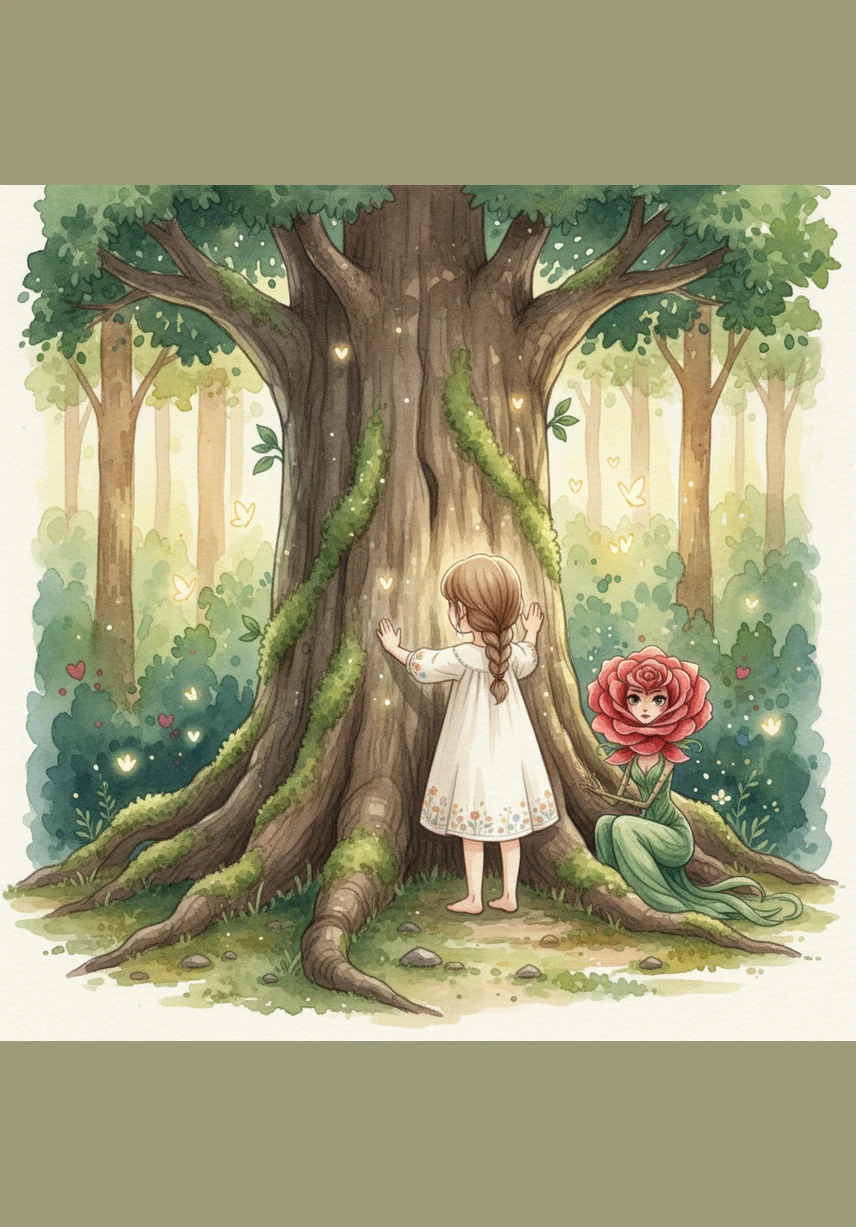 Lily placed her hands on the cold bark of the Great Tree and shared her favorite memories of sunshine and rain. The tree responded to her love for nature, and a surge of rainbow light erupted from the roots to the highest canopy. The elemental powers began to swirl together in a magnificent, glowing symphony.