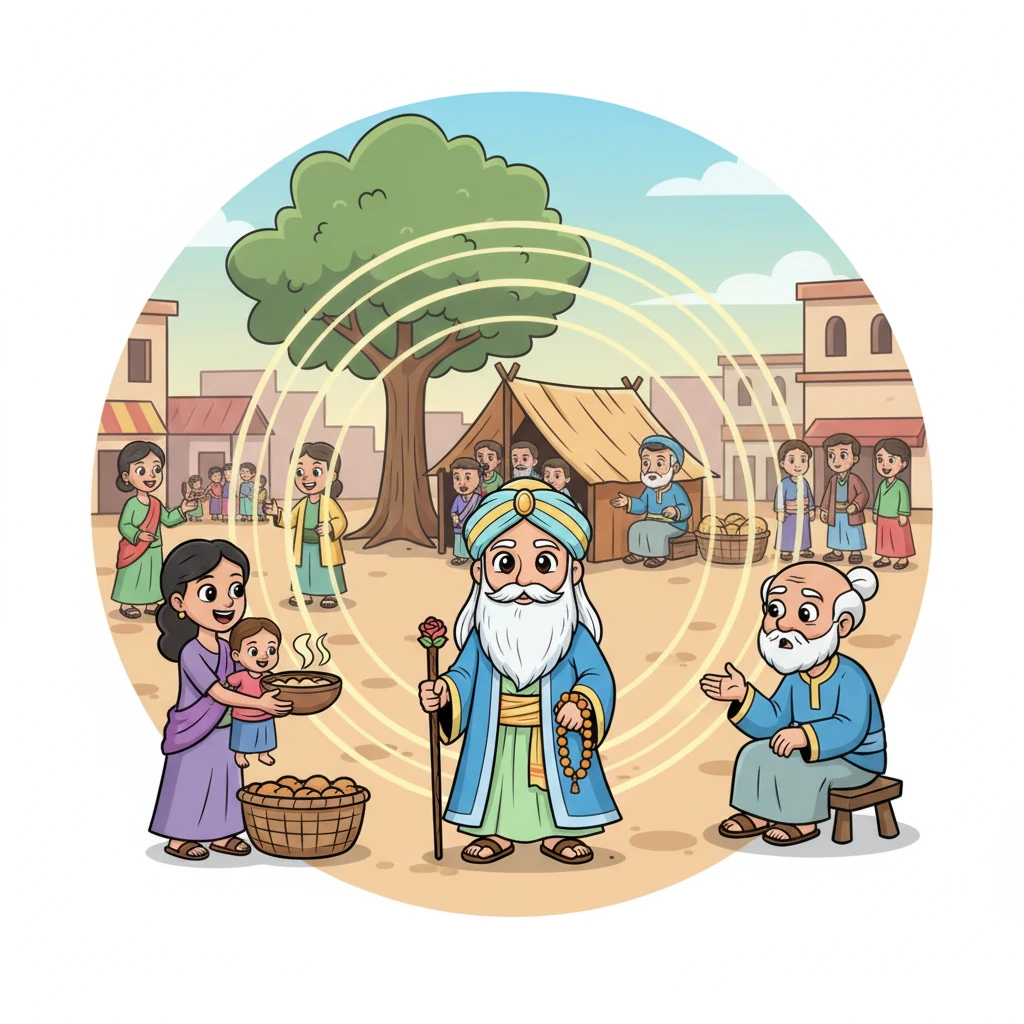 Moin showed everyone that even the smallest act of kindness could create a ripple of happiness. He helped the poor find shelter, shared food with the hungry, and listened patiently to everyone's troubles, becoming known as a true friend to all.