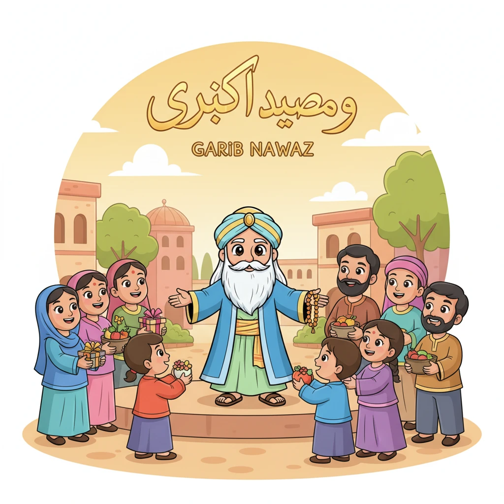 Soon, Moin was known as 'Garib Nawaz,' the Bestower of the Poor, a loving title given by grateful hearts. He continued to spread joy and peace, his big heart inspiring countless others to live with kindness and serve humanity.